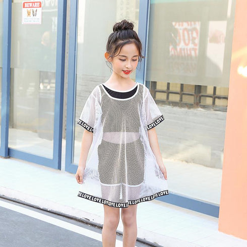 Mesh Three-Piece Children's Swimsuit